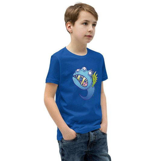 Winged little blue monster Youth Short Sleeve T-Shirt-Youth Short Sleeve T-Shirt