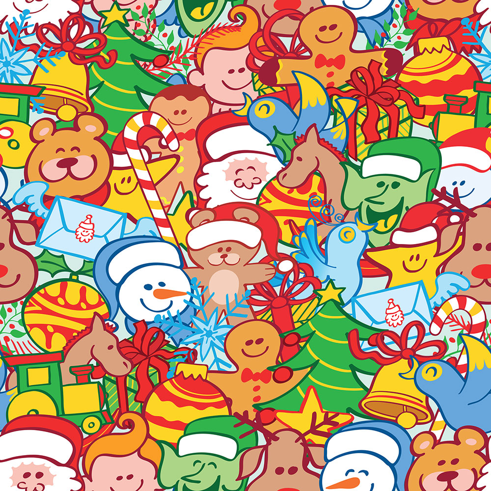 All Christmas stars in a pattern design
