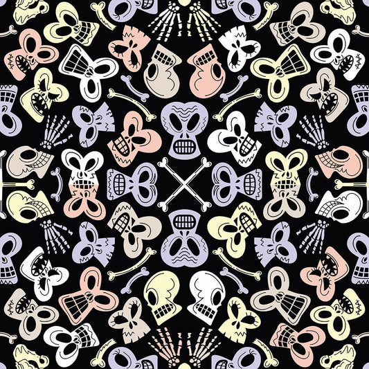 Bewitched Skulls: Hauntingly Chic Pattern Design