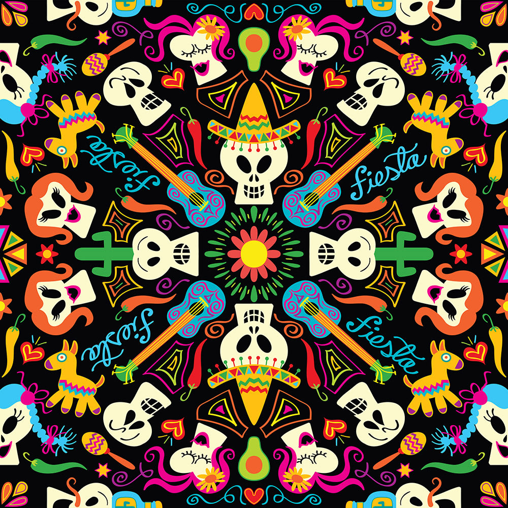 Day of the dead Mexican holiday pattern design