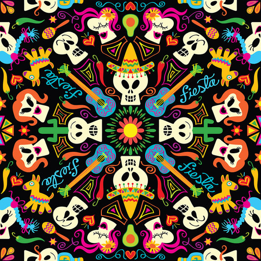 Day of the dead Mexican holiday pattern design