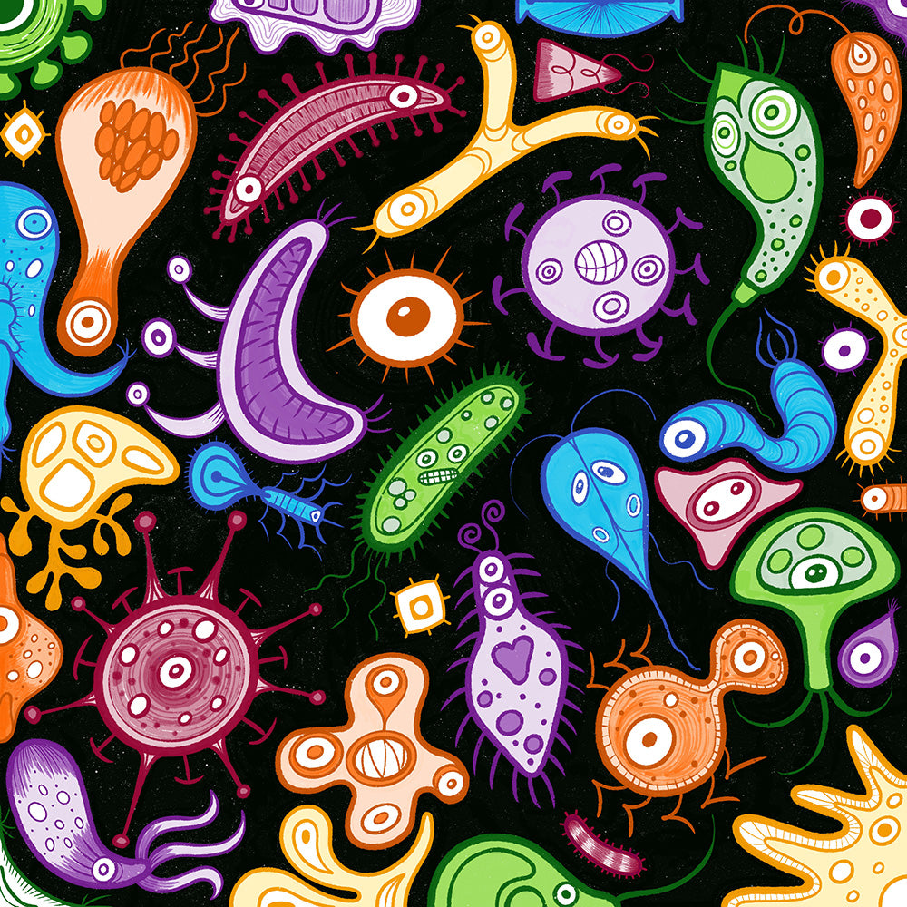 Don't be afraid of microorganisms pattern design