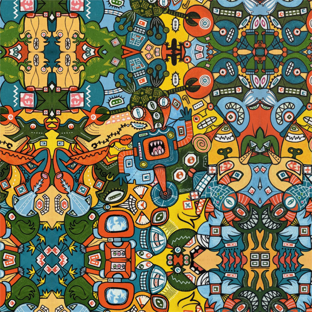 Doodlebot Dystopia: Retro Robot Art