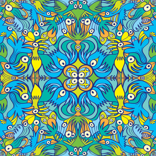 Exotic Birds Tropical Pattern: A Kaleidoscope of Exotic Plumage