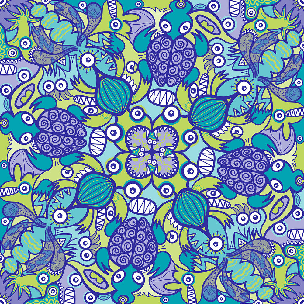Once upon a time in an ocean full of life pattern design