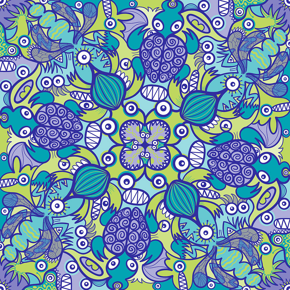 Once upon a time in an ocean full of life pattern design – Zoo&co