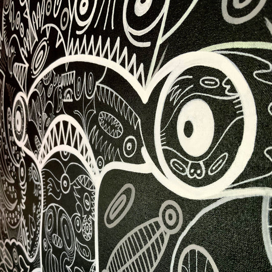 RONY Paintings Hit the Fabric: Hammerhead Sharkadelic on Cotton T-Shirts