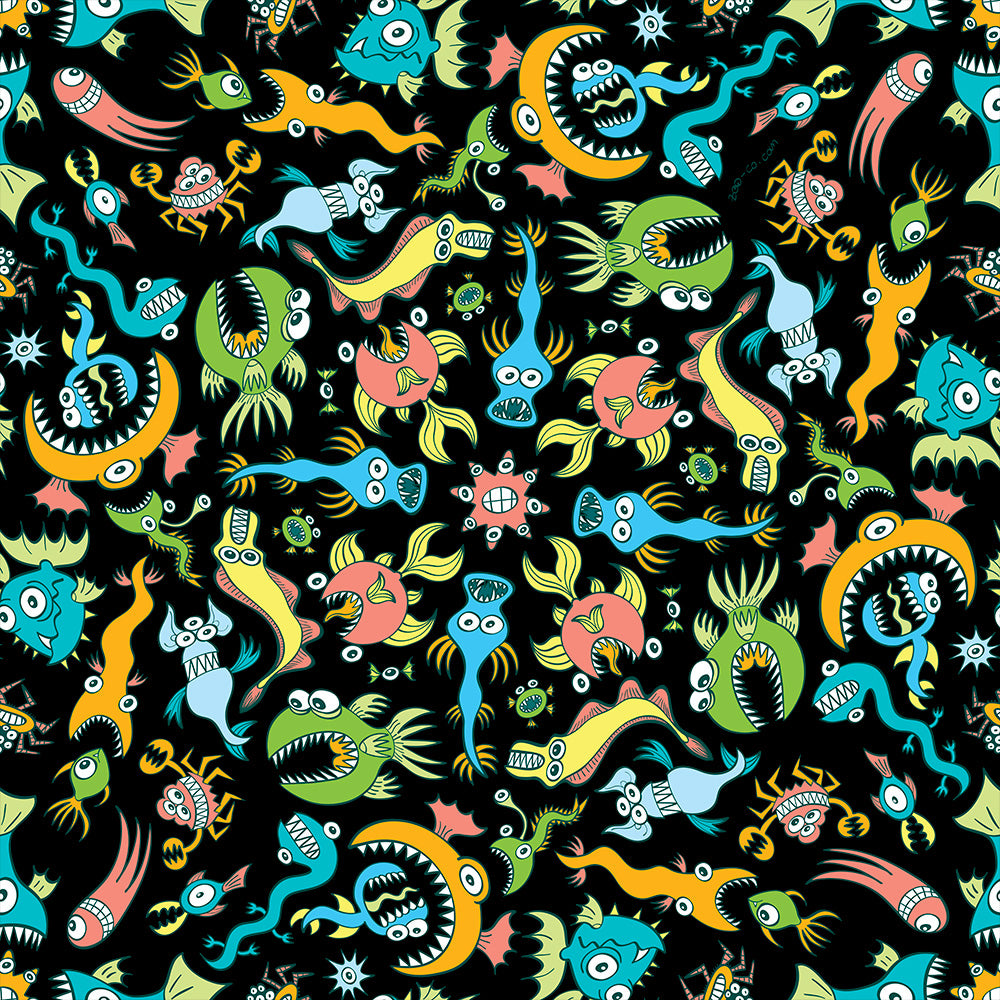 Sea creatures pattern design