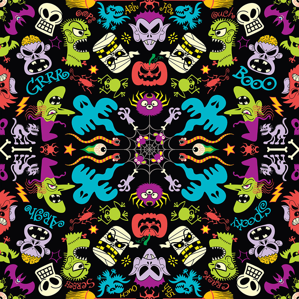 Halloween Character Pattern Spooky Halloween characters in a pattern design – Zoo&co