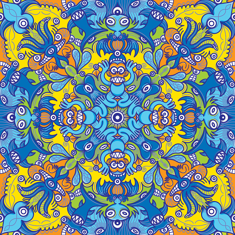 Wise Monkeys Pattern: From Chaos to Mandala Harmony