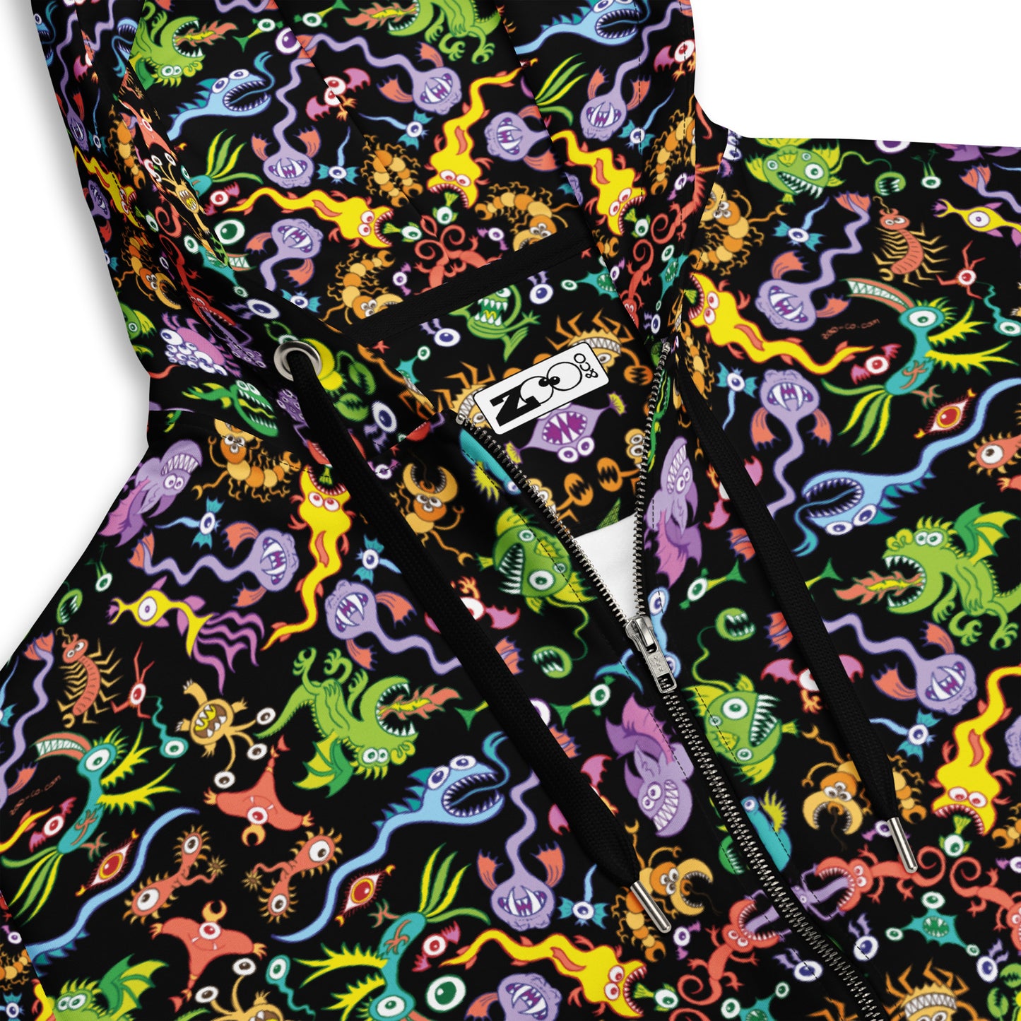 Ocean Critters Mandala Zip Hoodie – Bold & Cozy. Product details