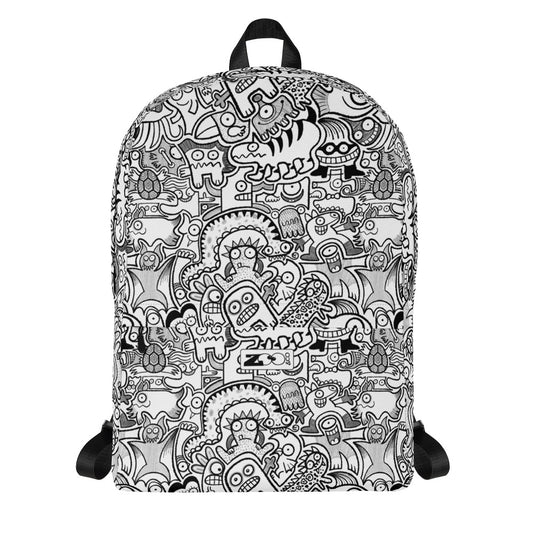Fill your world with cool doodles Backpack. Front view