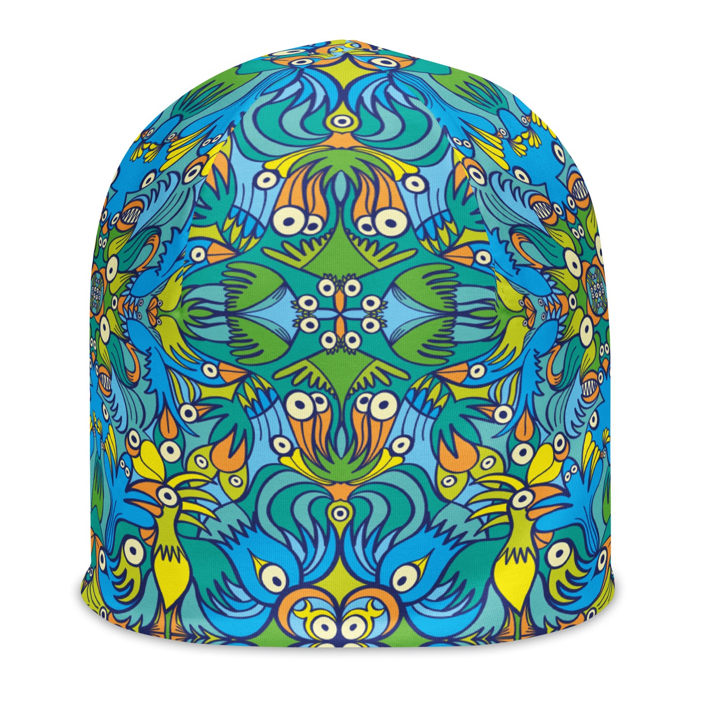 Exotic birds tropical pattern All-Over Print Beanie. Product details
