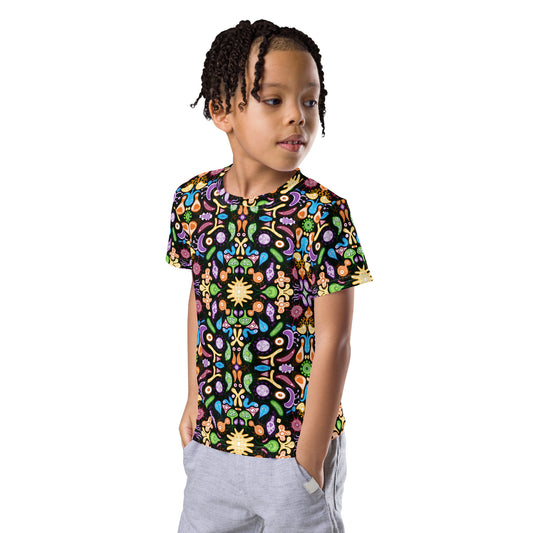 Don't be afraid of microorganisms Kids crew neck t-shirt. Overview