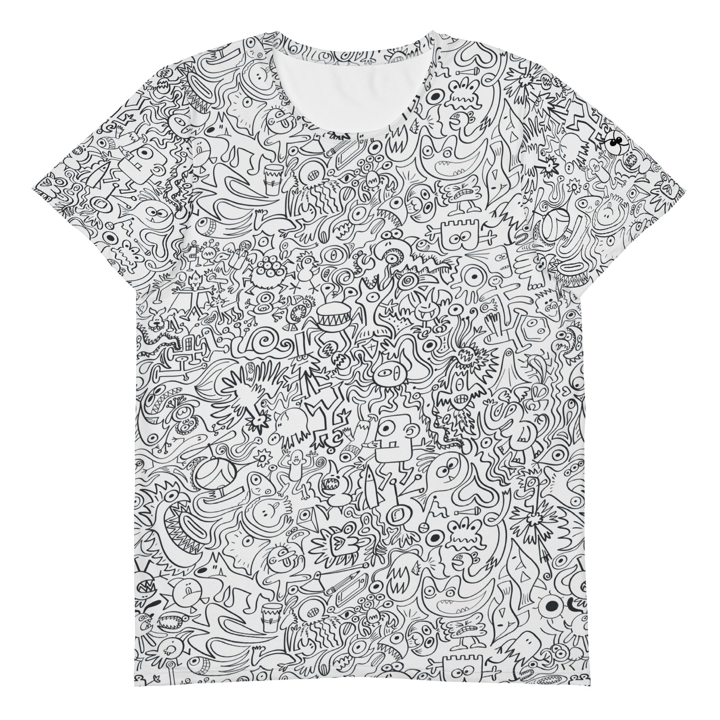 Impossible to stop doodling All-Over Print Men's Athletic T-shirt. Front view. Product details