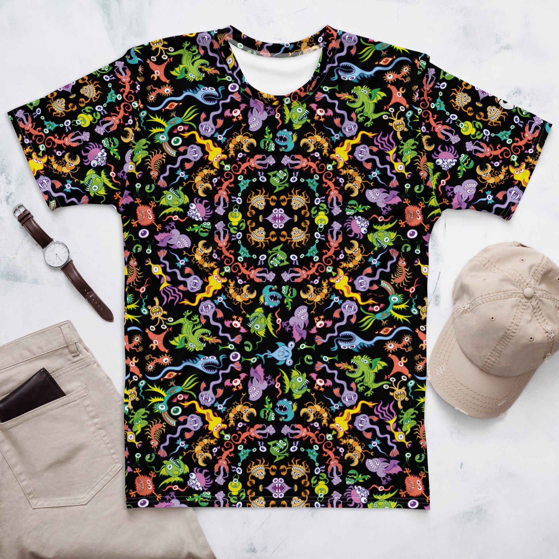 Ocean critters pattern mandala Men's T-shirt. Lifestyle