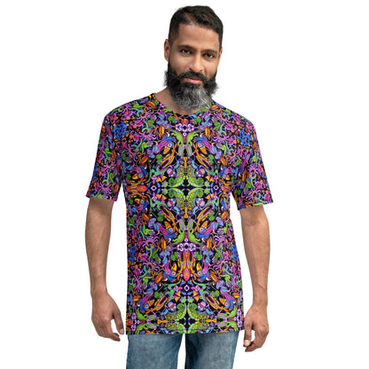 Eccentric critters in a lively crazy festival Men's T-shirt