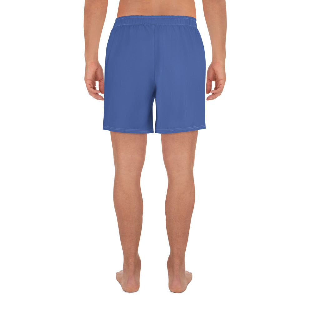 Surfing is a true extreme sport Men's Athletic Long Shorts. Back view