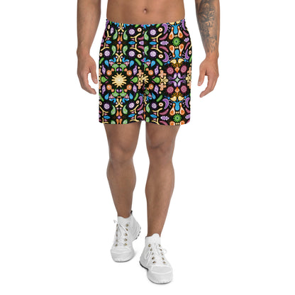 Don't be afraid of microorganisms Men's Athletic Long Shorts. Front view