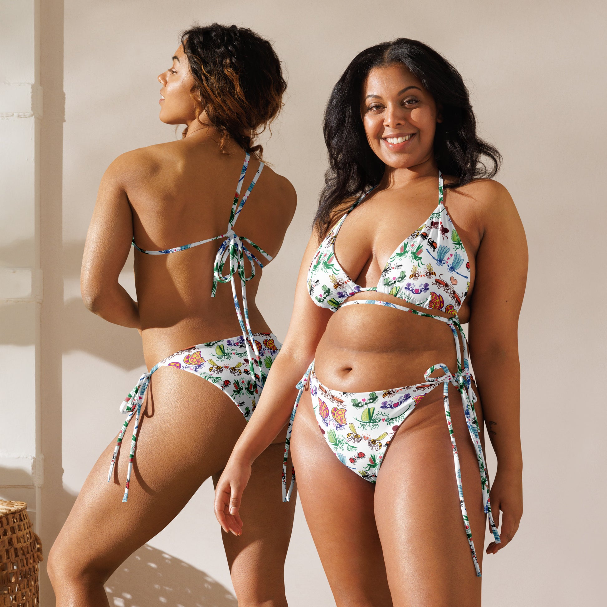 Cool Insects Love Bikini - All-over print recycled string edition. Lifestyle. Wide range of sizes