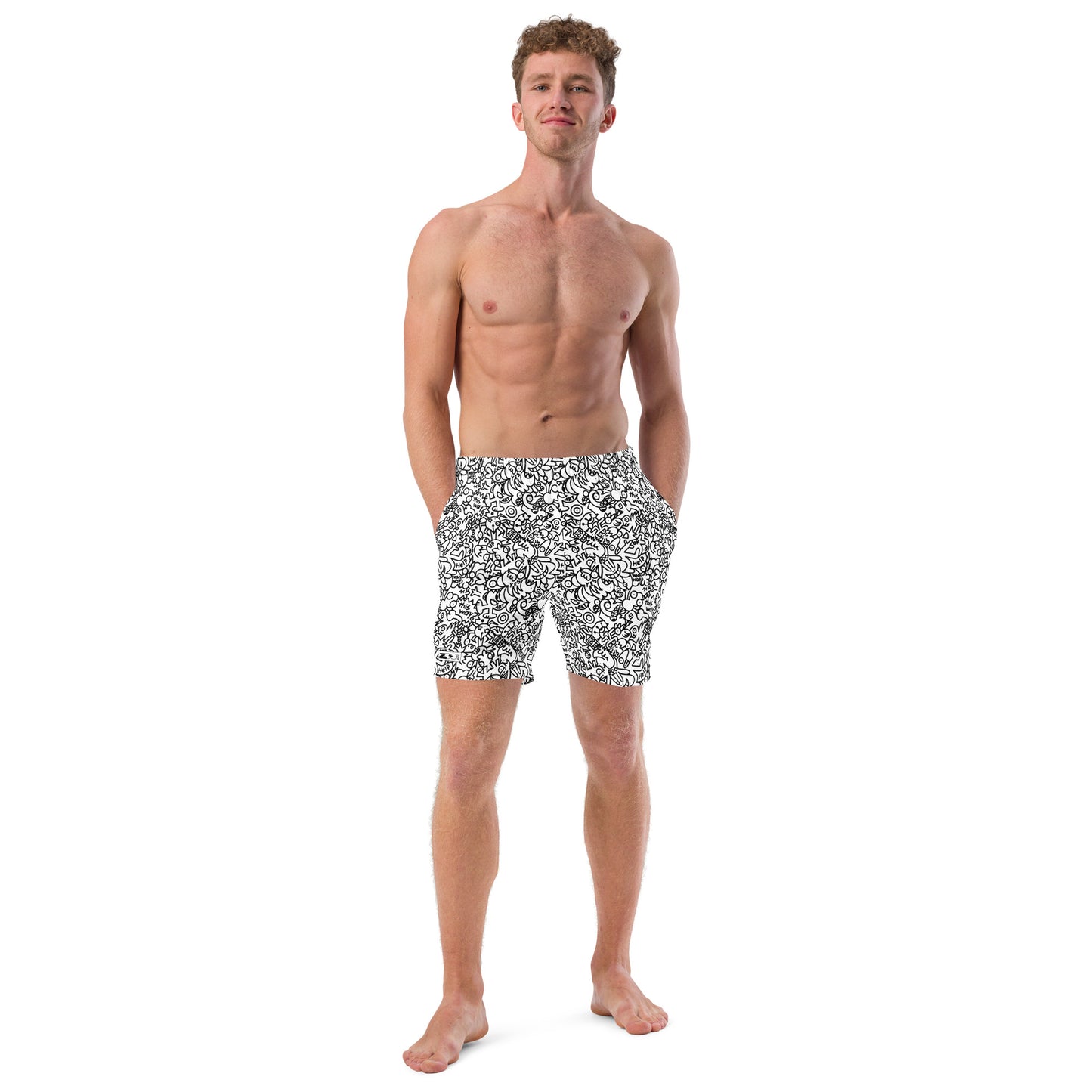 The Playful Power of Great Doodles for Bold People - Men's swim trunks. Lifestyle