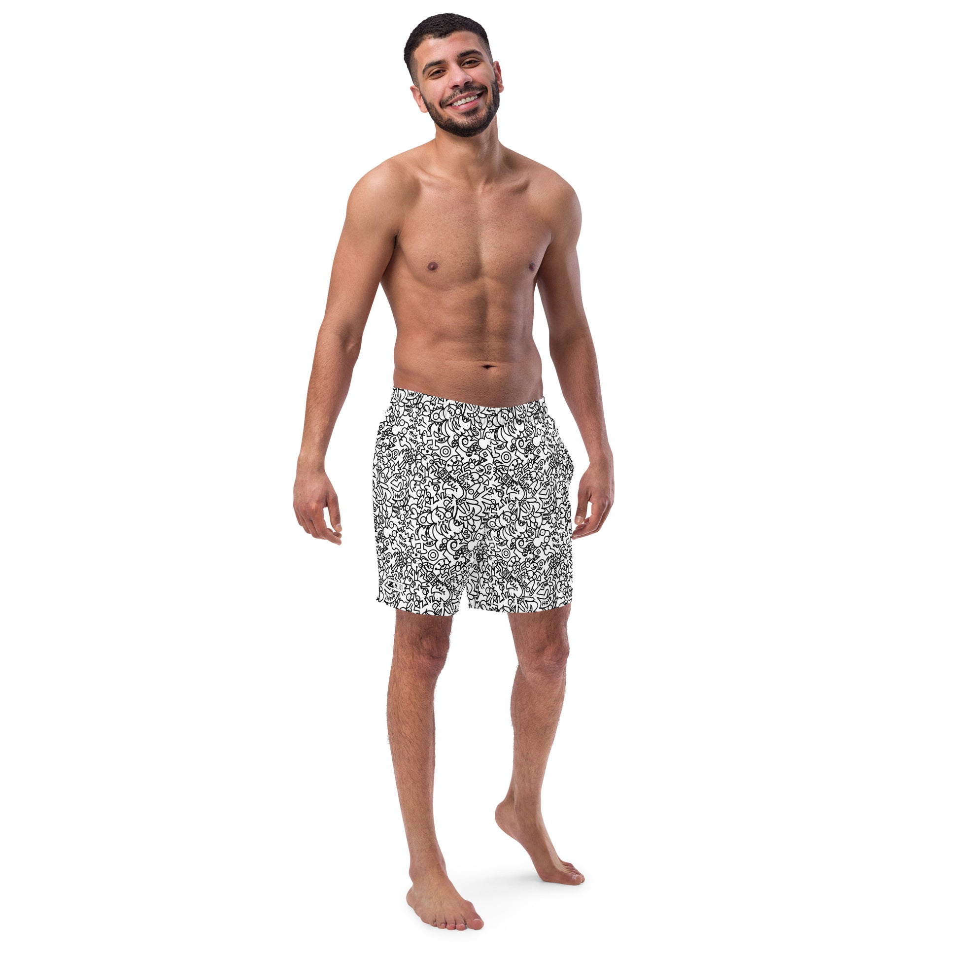 The Playful Power of Great Doodles for Bold People - Men's swim trunks. Overview