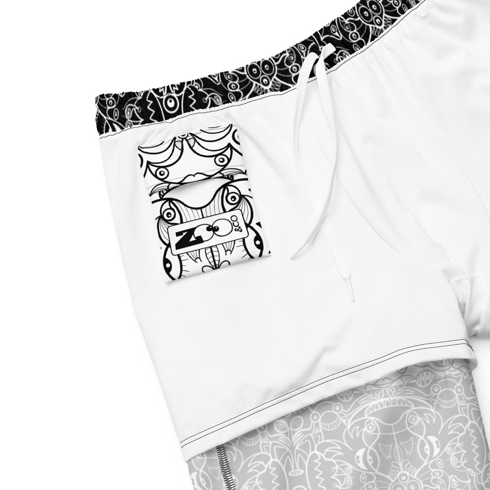 The Powerful Dark Side of the Doodle World Men's swim trunks. Product detail. Interior pocket
