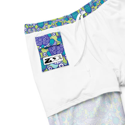 Once upon a time in an ocean full of life Men's swim trunks. Product details. Interior pocket