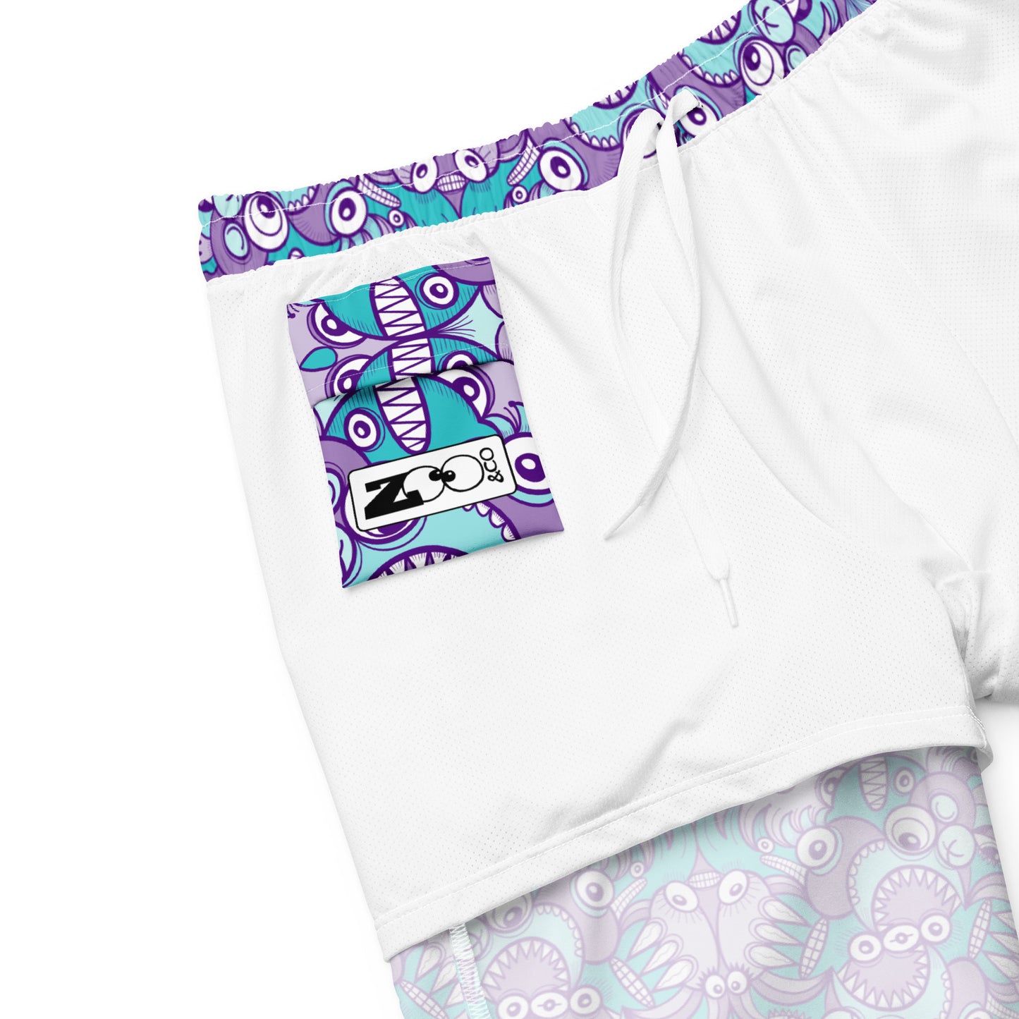 Planet 5: Aquatic Creatures from the Doodles of the Galaxy - Men's swim trunks. Product details. Interior pocket