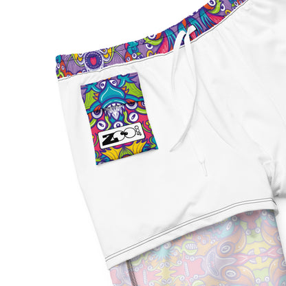 Wizard’s Dream Swim Trunks: A New Generation of Doodle Creatures. Interior pocket. Product details