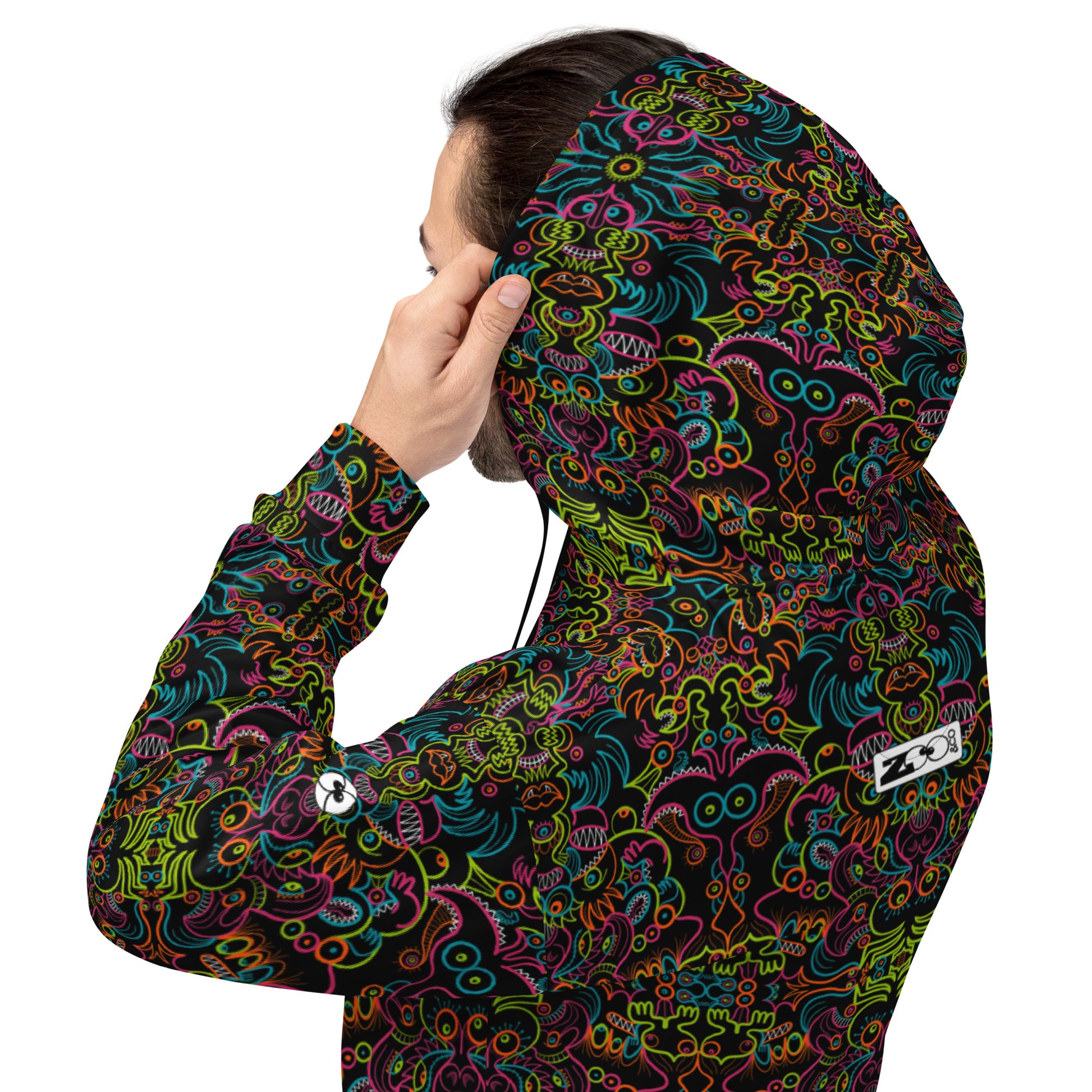 Doodle Carnival: A Kaleidoscope of Whimsical Wonders! - Unisex Hoodie. Product details