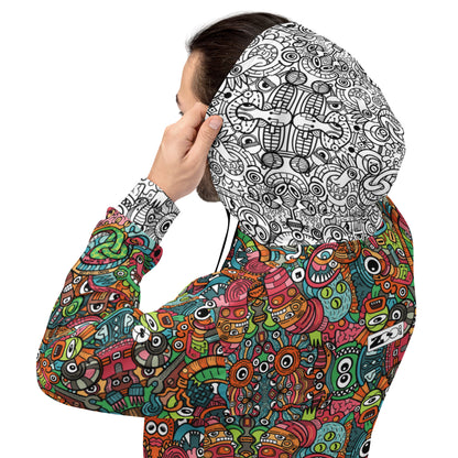 Robot Odyssey: A High-Tech Adventure with Quirky Bots - Unisex Hoodie. Product details