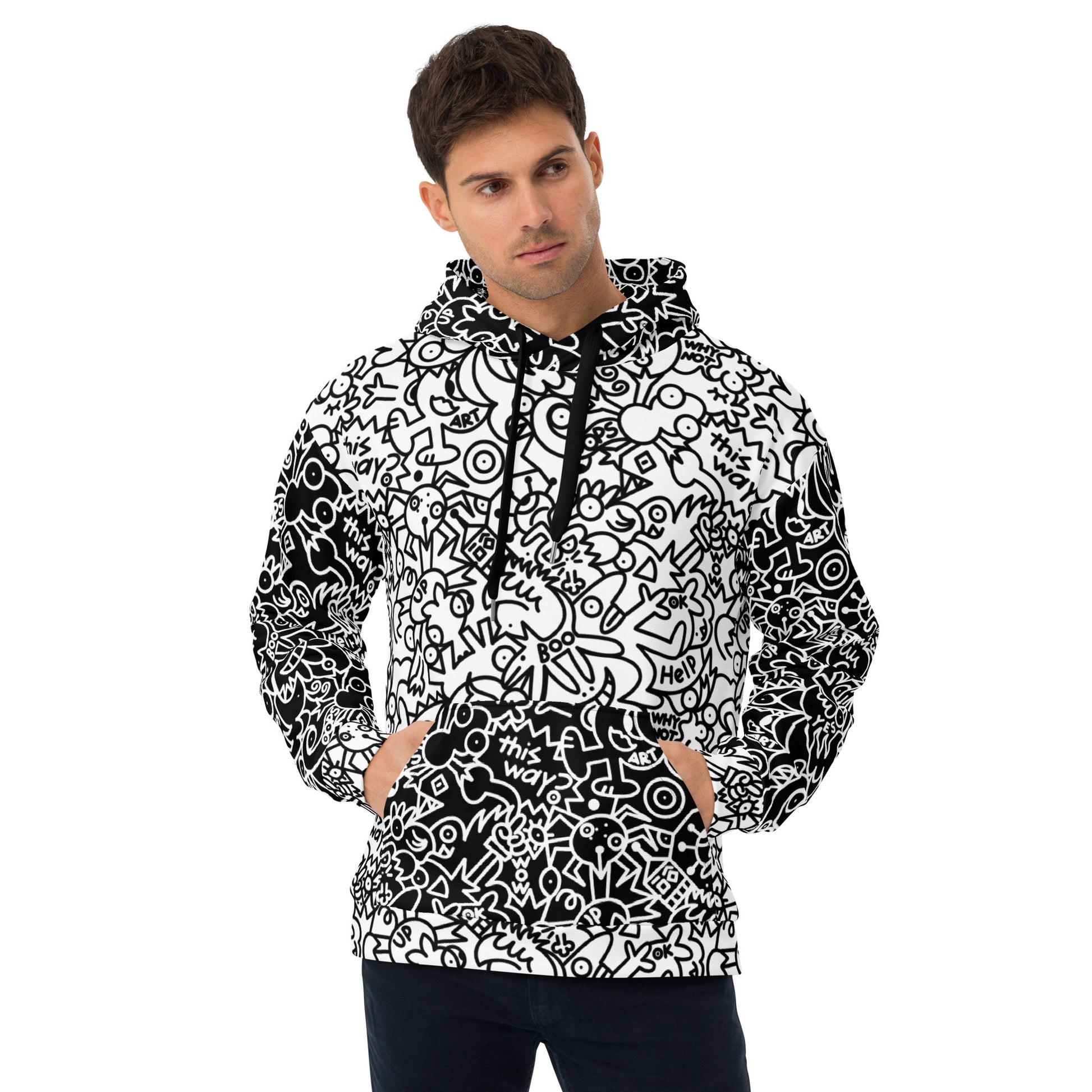The Playful Power of Great Doodles for Bold People - Unisex Hoodie. Front view