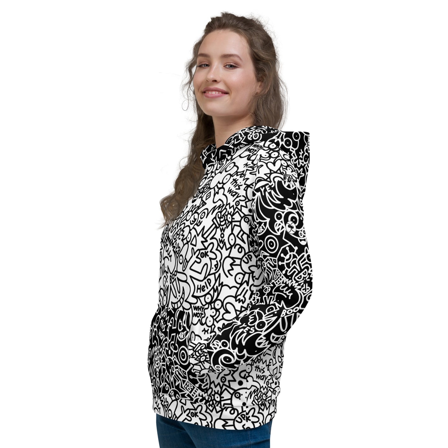 The Playful Power of Great Doodles for Bold People - Unisex Hoodie. Left side view