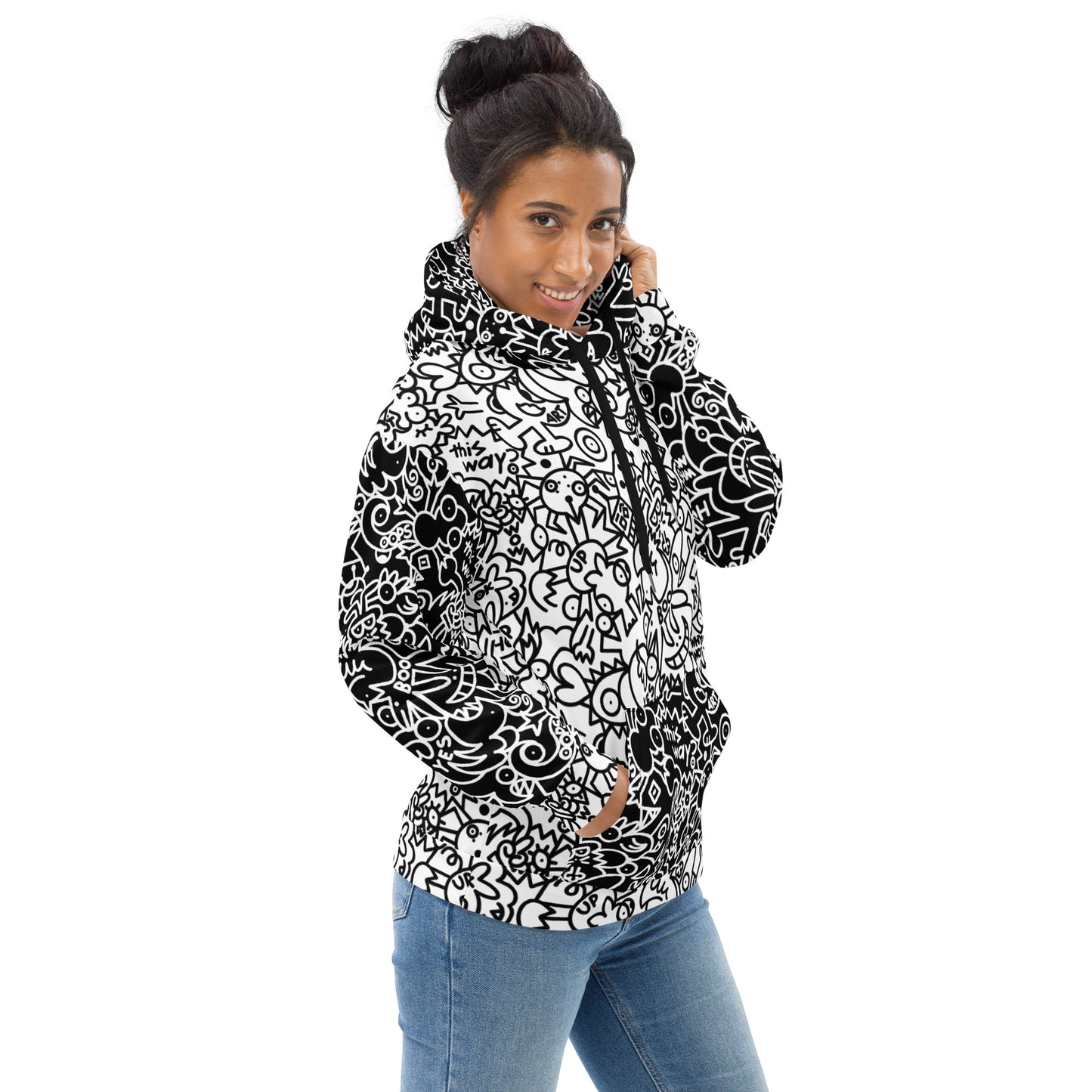 The Playful Power of Great Doodles for Bold People - Unisex Hoodie. Right side view