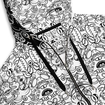 The powerful dark side of the Doodle world - Unisex zip hoodie