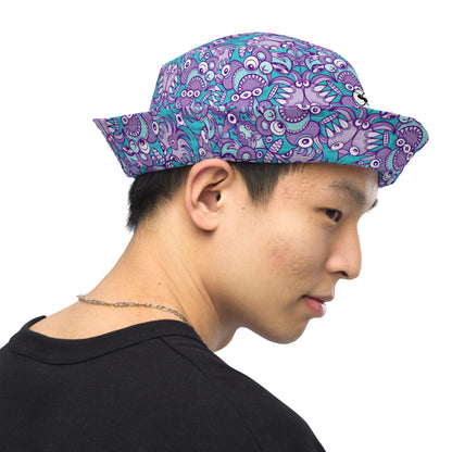 Planet 5: Aquatic Creatures from the Doodles of the Galaxy - Reversible Bucket Hat. Lifestyle