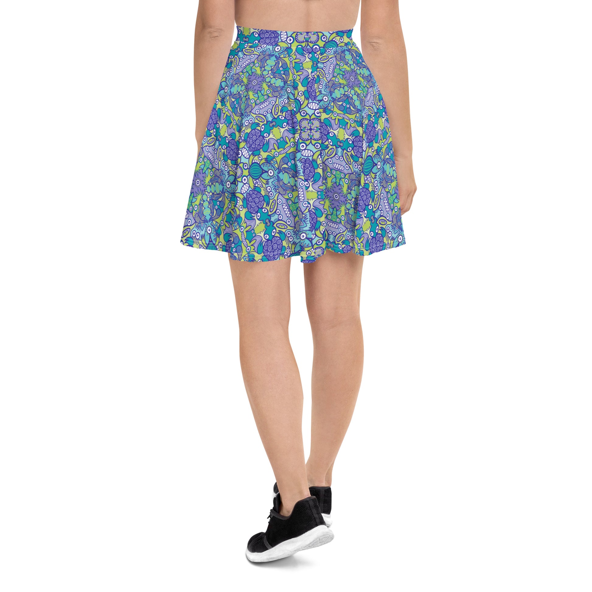 Once upon a time in an ocean full of life - Skater Skirt. Back view