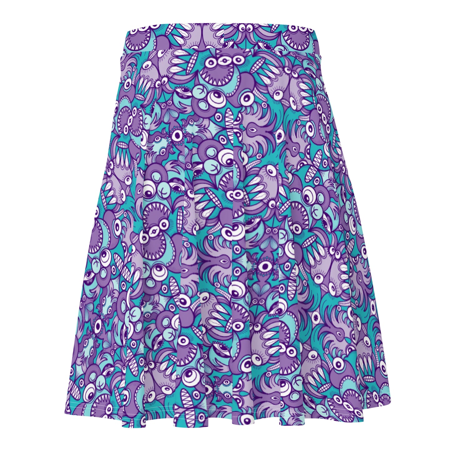 Planet 5: Aquatic Creatures from the Doodles of the Galaxy - Skater Skirt