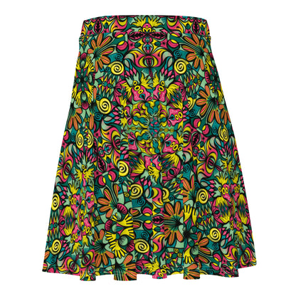 Exploring Jungle Oddities: Inspiration from the Fascinating Wildflowers of the Tropics - Skater Skirt. Product detail. Back view