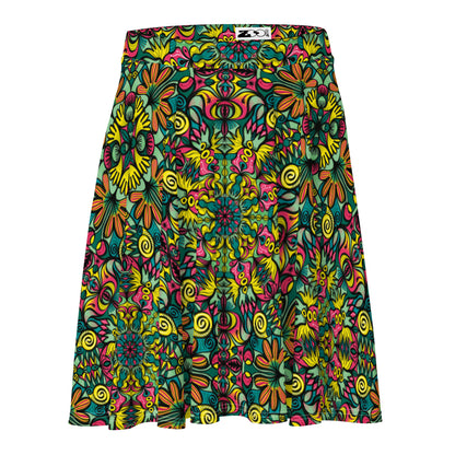 Exploring Jungle Oddities: Inspiration from the Fascinating Wildflowers of the Tropics - Skater Skirt. Product detail. Front view