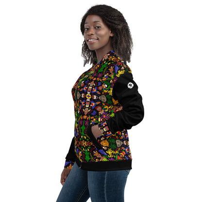 Colombia, the charm of a magical country Unisex Bomber Jacket. Left view