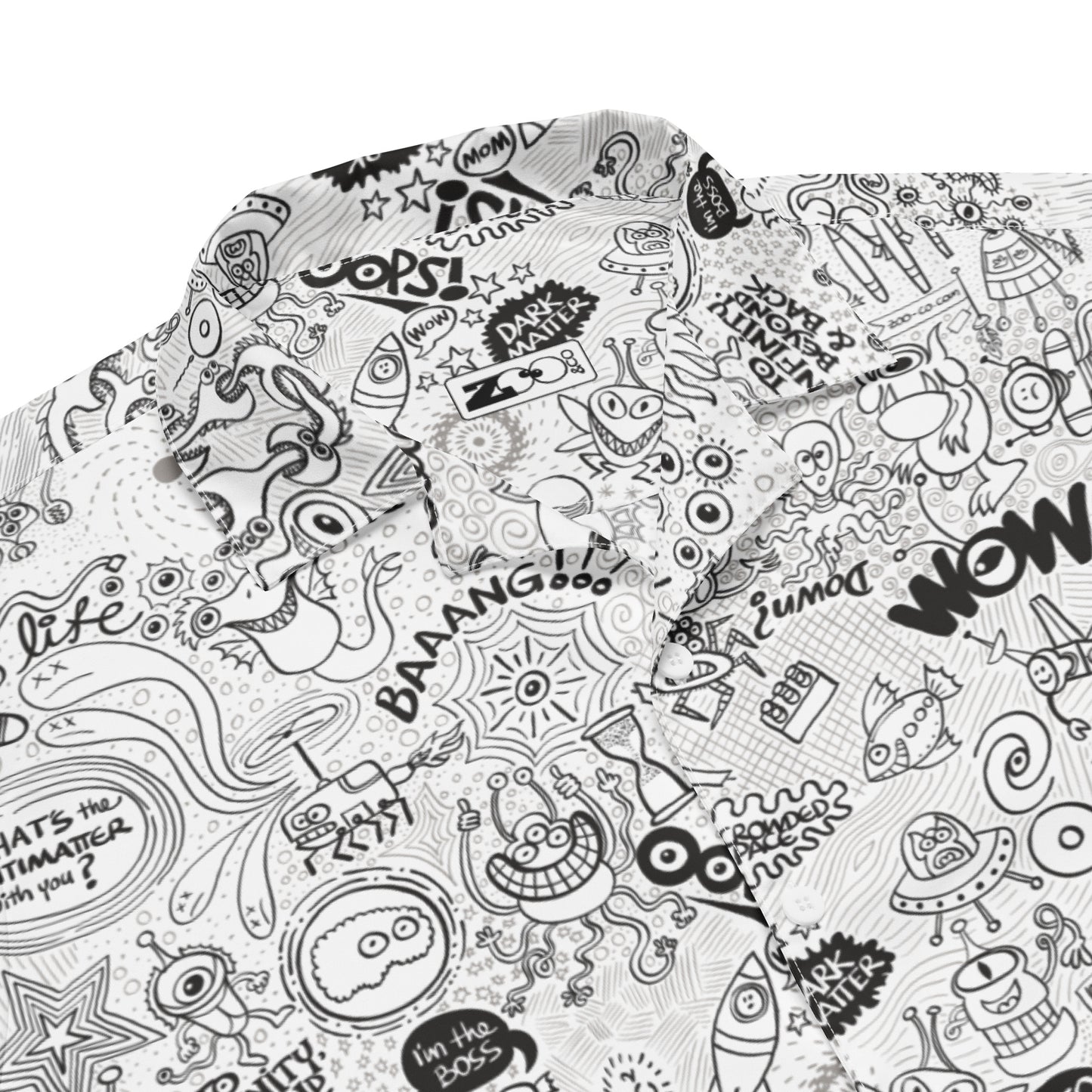 Celebrating the most comprehensive Doodle art of the universe - Unisex button shirt. Product details
