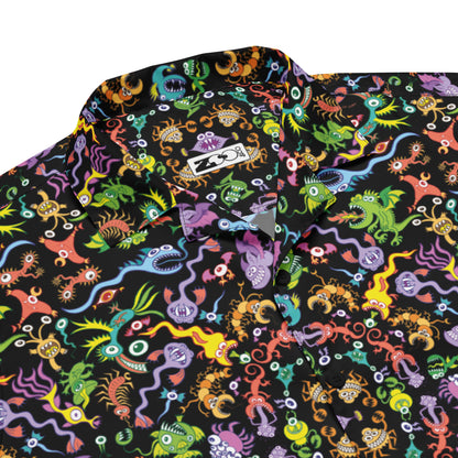 Ocean critters pattern mandala - Unisex button shirt. Product details