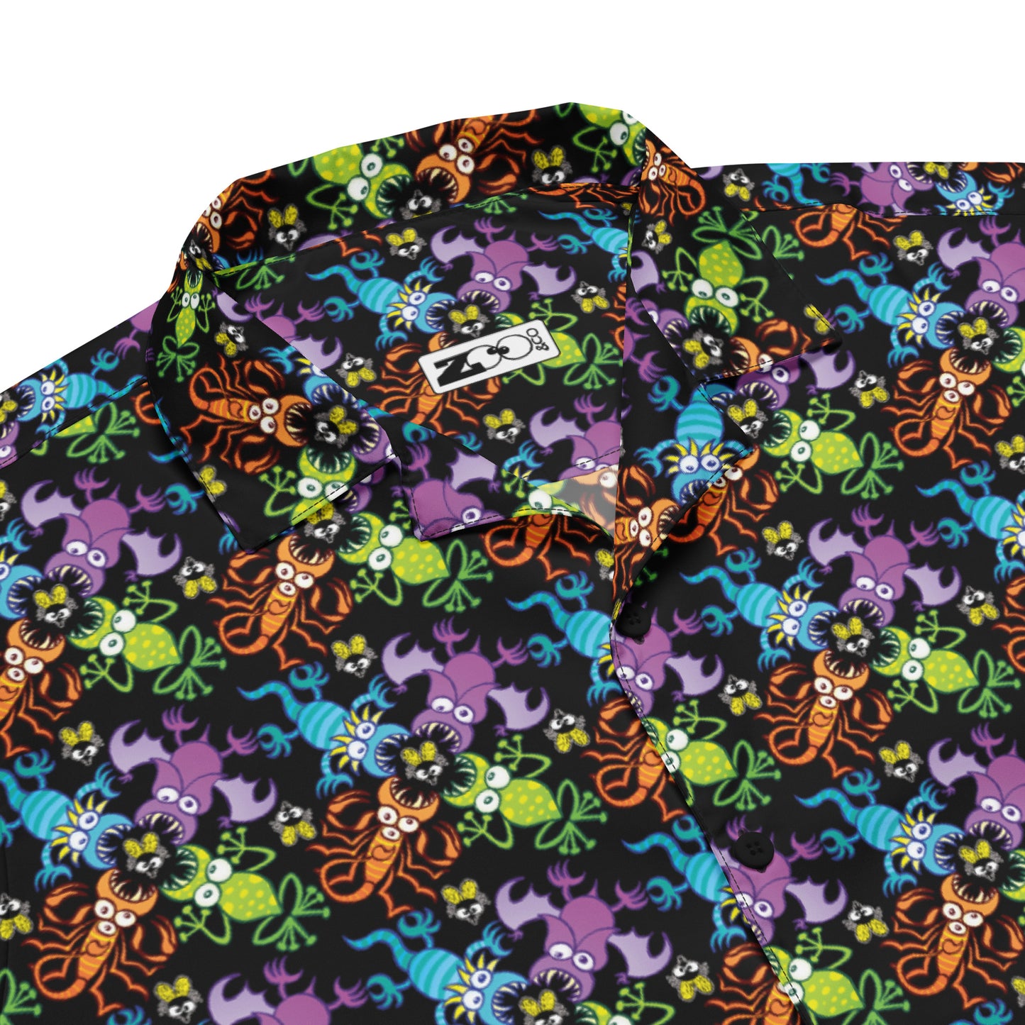 Frog, Lizard, Scorpion and Bat Unisex Button Shirts: Mandala Showdown. Product details