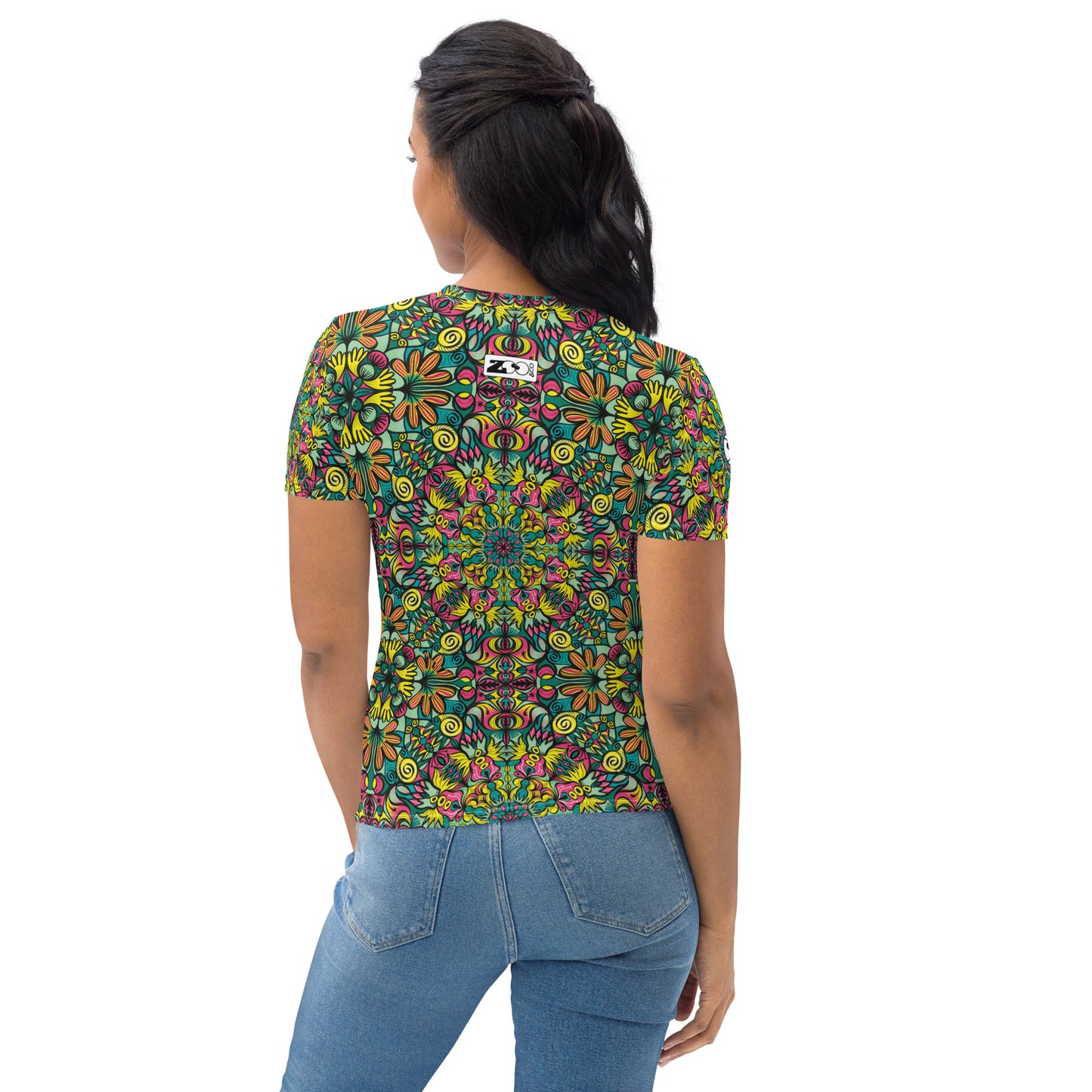 Exploring Jungle Oddities: Inspiration from the Fascinating Flowers of the Tropics Women's T-shirt. Back view