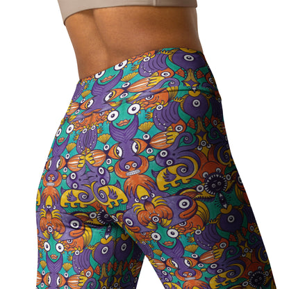 Dive into Whimsical Waters: An Undersea Odyssey - Yoga Leggings. Lifestyle