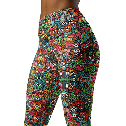 Robot Odyssey: A High-Tech Adventure with Quirky Bots - Yoga Leggings. Left front view product details