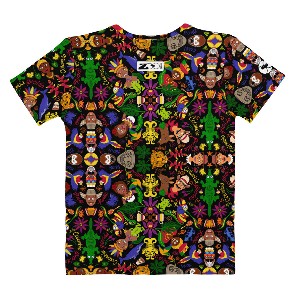 Colombia, the Charm of a Magical Country Women's cotton t-shirt back view