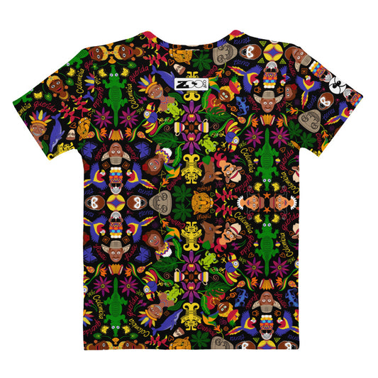 Colombia, the Charm of a Magical Country Women's cotton t-shirt back view
